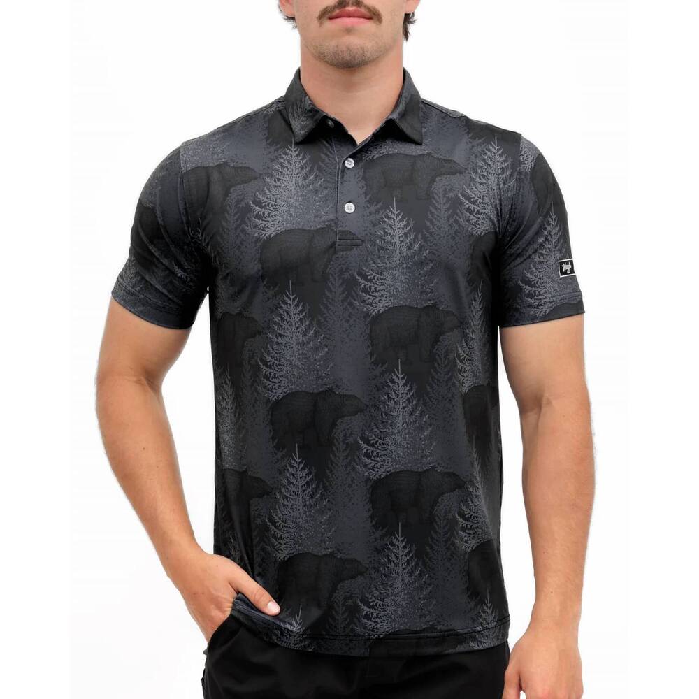 NEW WAGGLE GOLF ursa major polo in black